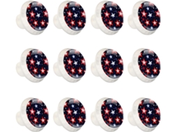 Puxadores Redondos Para Armários De Cozinha, Puxadores Para Armários E Gavetas, 12 Peças, Bandeira Americana Com