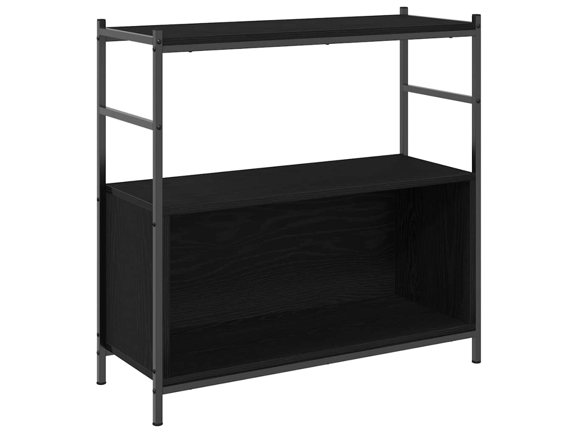 Estante Carvalho Preto 80x30x78,5 cm Madeira Processada MAISON EXCLUSIVE