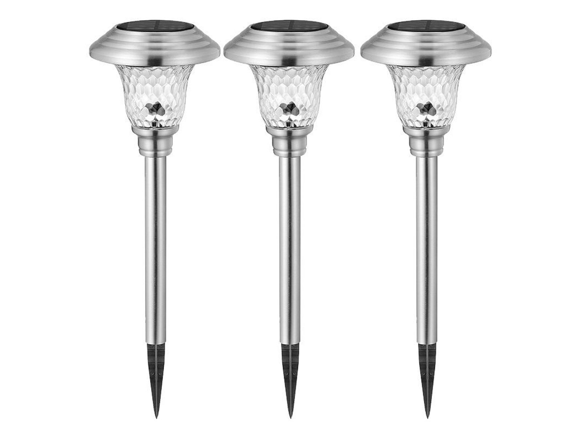 Luzes Solares para Exterior, Brancas, Conjunto com 3 Unidades AQUAFORGE