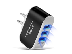 Carregador Usb Led Luminoso Carregamento Móvel Inteligente Multi Multicor
