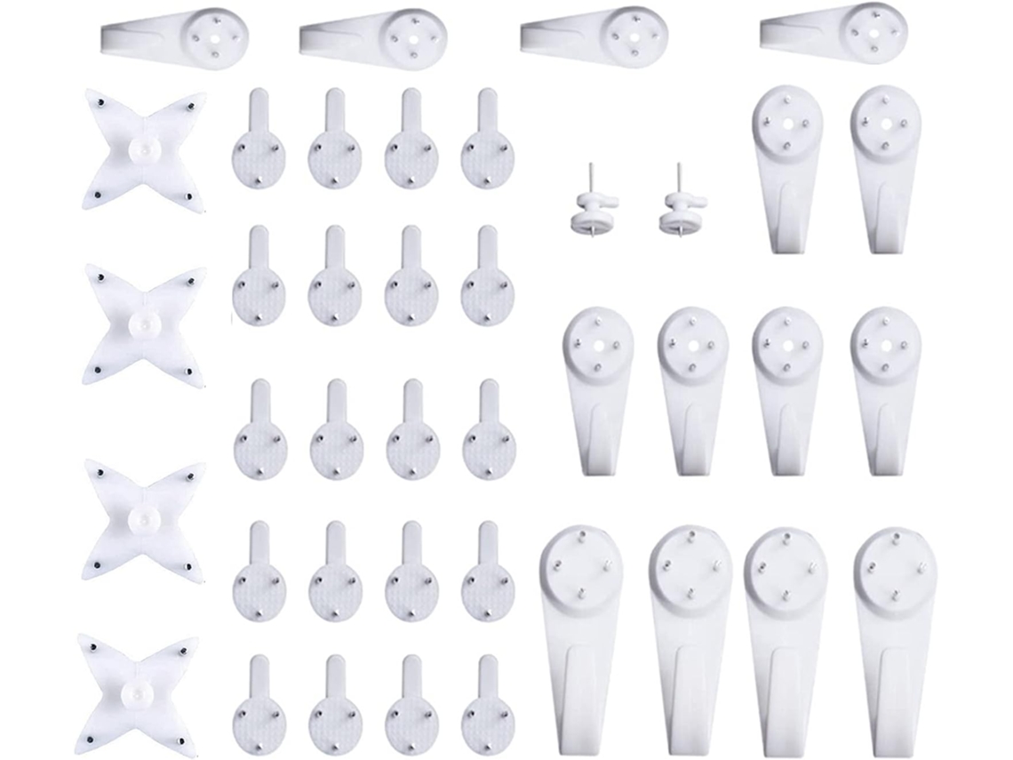 Kit De 40 Parafusos Invisíveis, Ganchos De Parede, Suportes Para Quadros Sem Marcas, Suporte Para Molduras De Pinturas