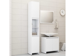Vidaxl 3 Pcs Conjunto De Móveis De Casa De Banho Contraplacado Branco