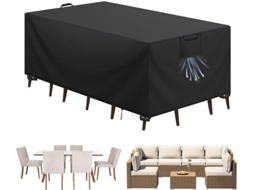 Beschermhoes Para Mobiliário De Jardim, Impermeável - Tafelhoes De Jardim 200x100x75 Cm - Tela De Oxford 420d - Proteção Uv - Impermeável - Resistente