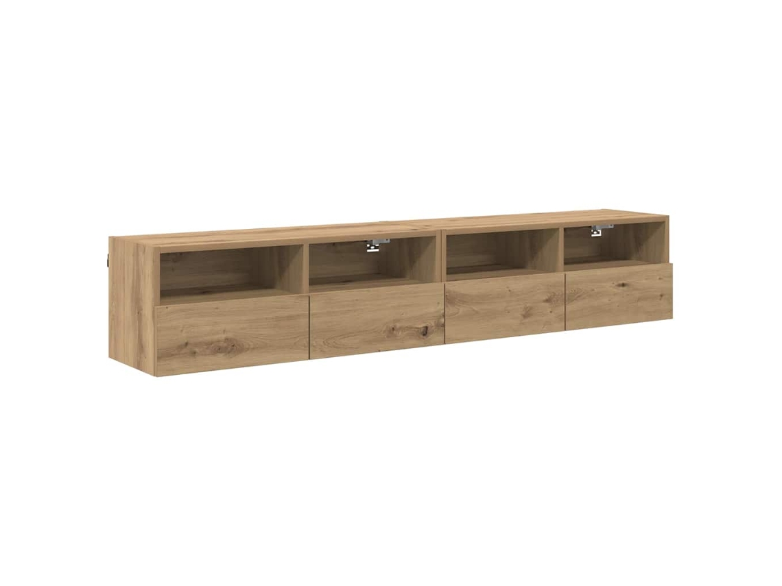 Gabinetes de Tv na Parede 2 Pcs Carvalho Artesanal MAISON EXCLUSIVE
