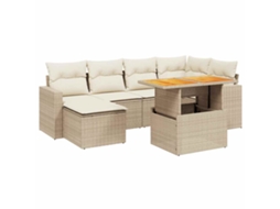 Garden Sofa Set, Garden Sofa Sets Vidaxl Bege Rattan / Vime (n/a)
