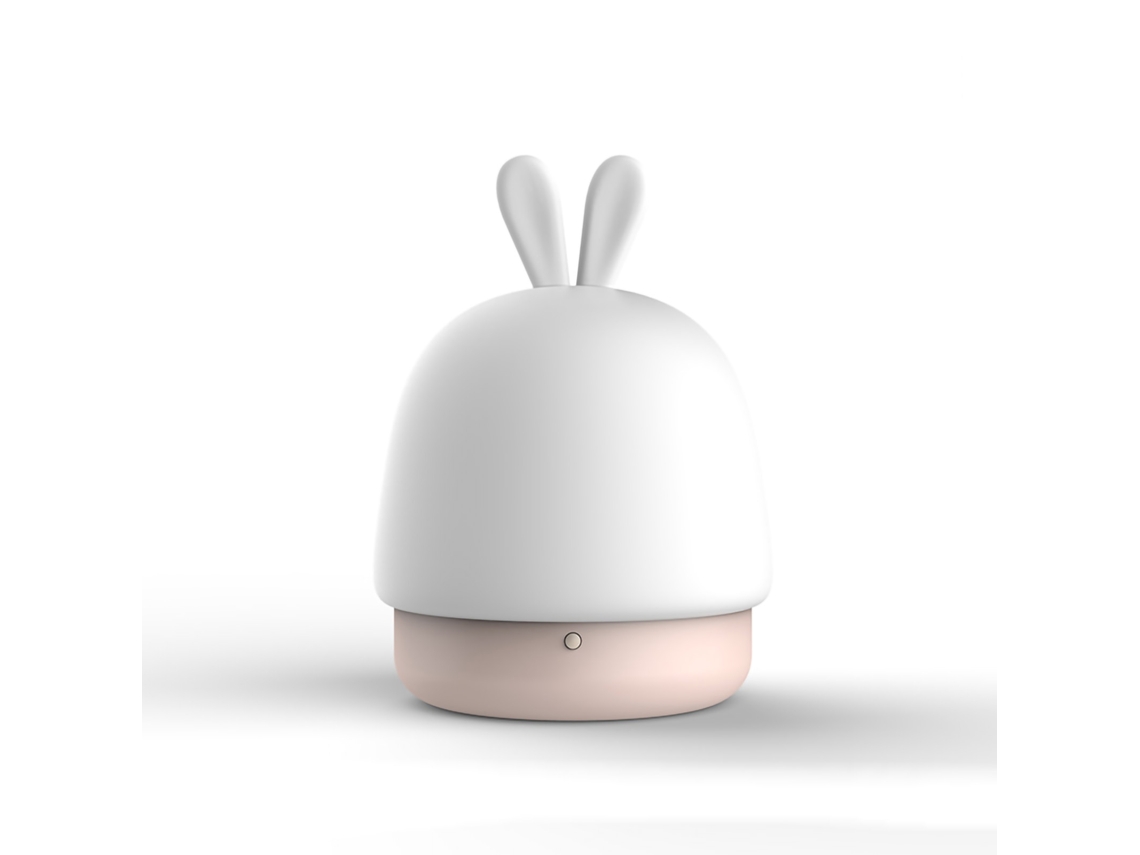 Rebe-lâmpada De Noite Coelho De Silicone Led Multifuncional Com Proteção Para Os Olhos, Tática E Recarregável Para Quarto Rosa