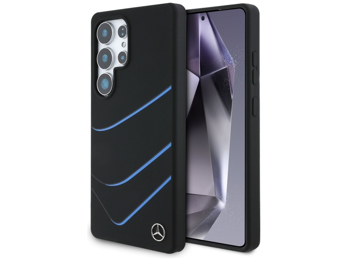 Capa De Silicone Mercedes Para Samsung Galaxy S25 Ultra Z Para Magsafe Contrastado