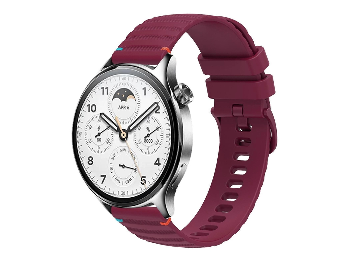 Pulseira De Silicone De 22 Mm Com Costura Ondulada Em Pontos.
