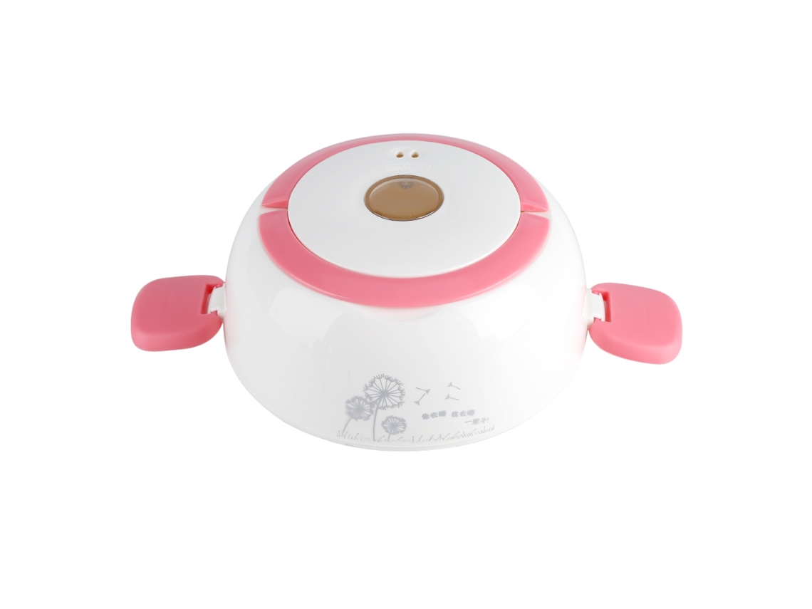 Lurelia Lancheira Elétrica Portátil, Dupla Camada, 220 V, Inox, Rosa