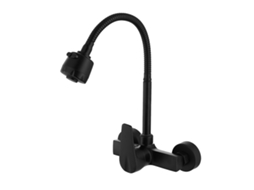 Elegante Cozinha De Latão Torneira De Parede, Quente E Frio Controle Duplo Alça Para Fluxo De Água Personalizável, Adequado Para Lavandaria Ou Áreas D