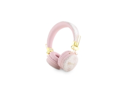 GUESS Auricular Áudio Bluetooth Compatível com Siri Certificado Ipx4 Motivo 4G Rosa