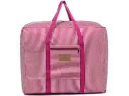 Bolsa Organizadora Grande E Impermeável Em Tecido Oxford 600d Para Viagens, Para Guardar Cobertores, Edredons, Travesseiros E Roupas Rosa