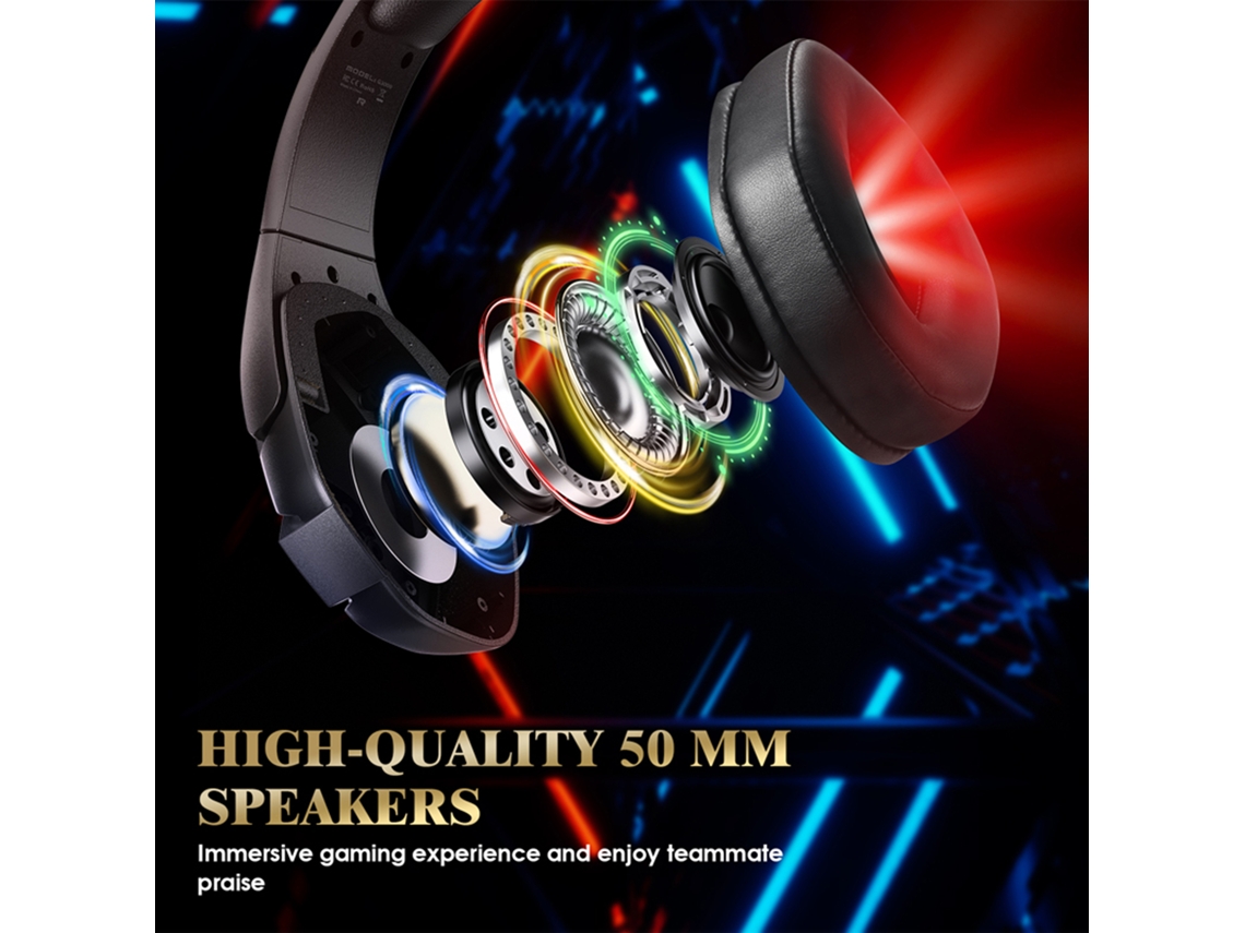 Aetheria fone de Ouvido Gaming Kotion Each G3000 com Microfone Rgb e Cancelamento de Ruído para Ps5 Ps4 Pc