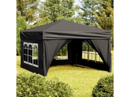 Vidaxl Tenda Para Festas Dobrável Com Paredes Laterais 3x3 M Preto