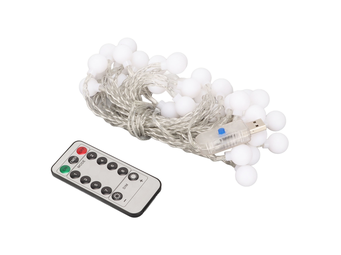 Luzes de Fio Led Bola 8 Modos Usb À Prova D'água LAXISCREED