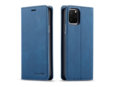 Capa Para Iphone 11 Pro Max Forwenw Pele Sintética Azul