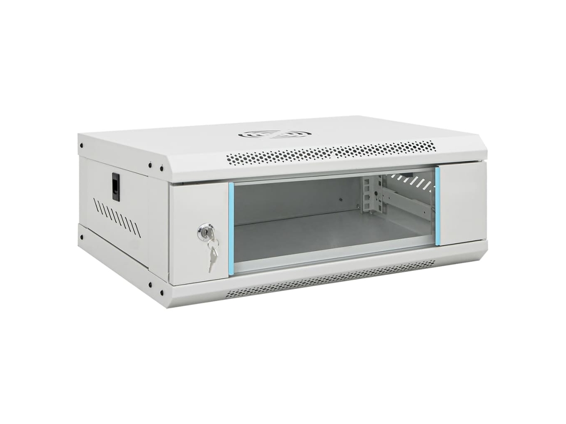 Vidaxl Armário Bastidor De Parede 4u 19" Ip20 53x40x21 Cm