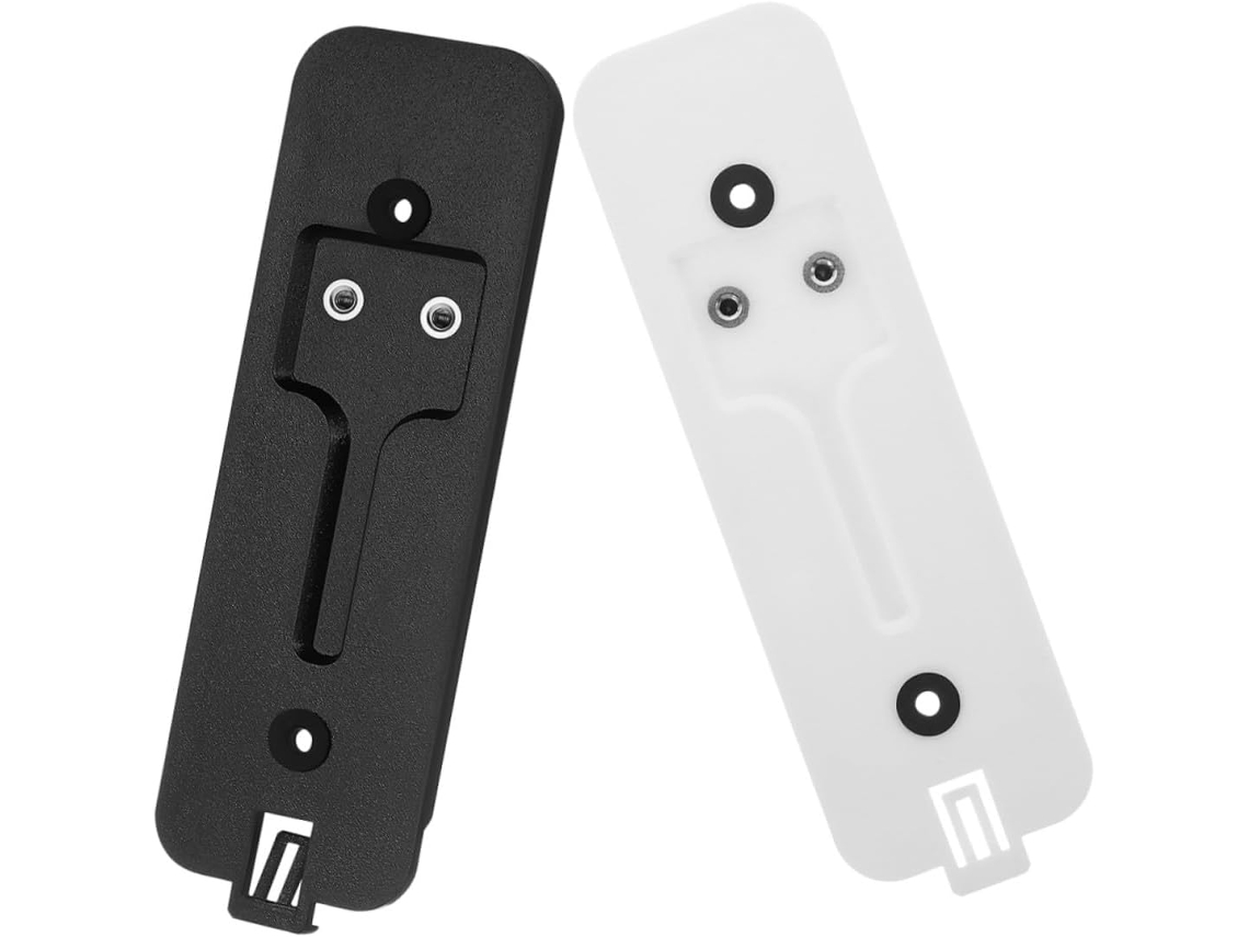 Suporte Mikikit Campainha com Placa Encaixe, 2 Peças Preto e Branco, Substituição Compatível com Base de Plástico