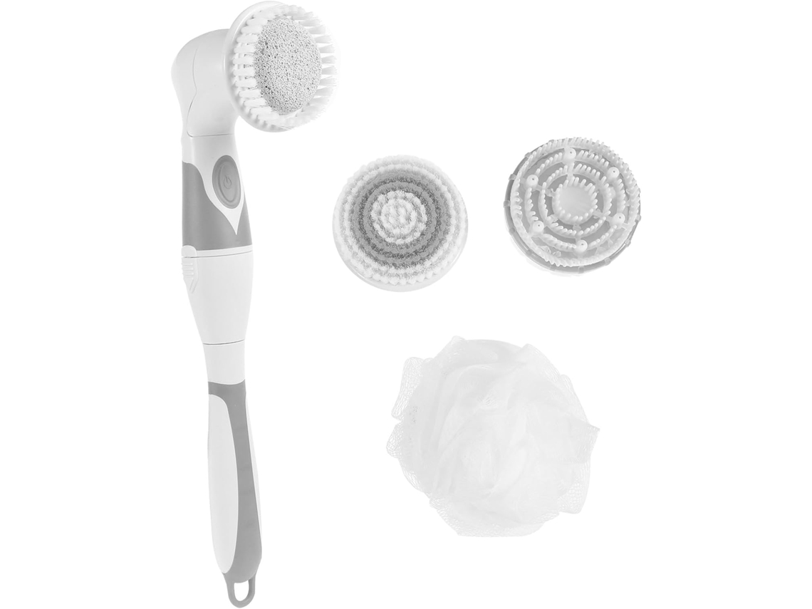 Escova Elétrica Impermeável Com Cabo Longo Para Banho, Limpeza Das Costas E Do Corpo, Leve E Prática, Feita Em Abs, Com