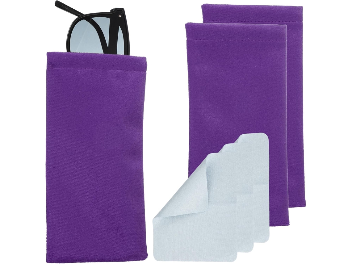 Estojo para Óculos com Fecho de Encaixe, Veludo com Pano de Limpeza AQUAFORGE