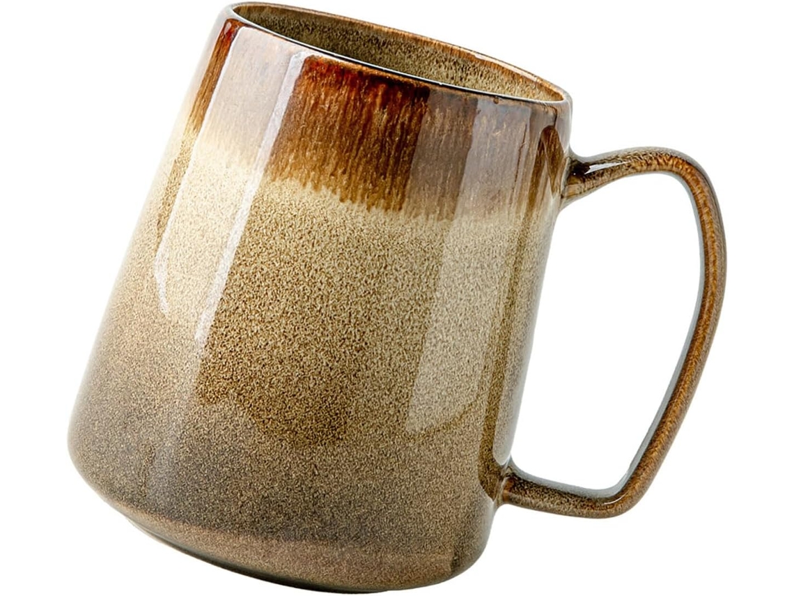 Caneca De Cerâmica Artesanal Exclusiva Com Arte Única Em Esmalte Raku, Capacidade De 350ml, Para Amantes