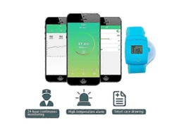 Pulseira Termômetro Inteligente Bluetooth Com Visor Lcd Para Bebês, Crianças E Adultos. Monitoramento Preciso Da Febre. Olysi Shop