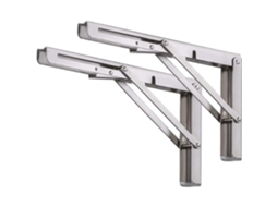 Suporte Dobrável Para Prateleira, 2 Peças, Aço Inoxidável, Triangular, 14 Polegadas