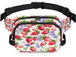 Pochete para Mulheres com Estampa Floral (22.8x6.3x15.5 cm)