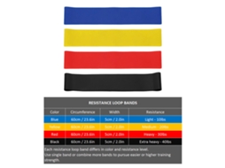 Kit De 18 Bandas De Resistência Com Acessórios Para Treino Fitness Reabilitação Casa Academia Viagem