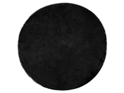 Vidaxl Tapete De De Ovelha Sintética Tafalla Preto Ø 80 Cm Poliéster