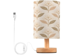 Abajur De Cabeceira In Format Folha Para Quarto, Con Portas de Regamento USB C, Luminária De Mesa Cabeceira