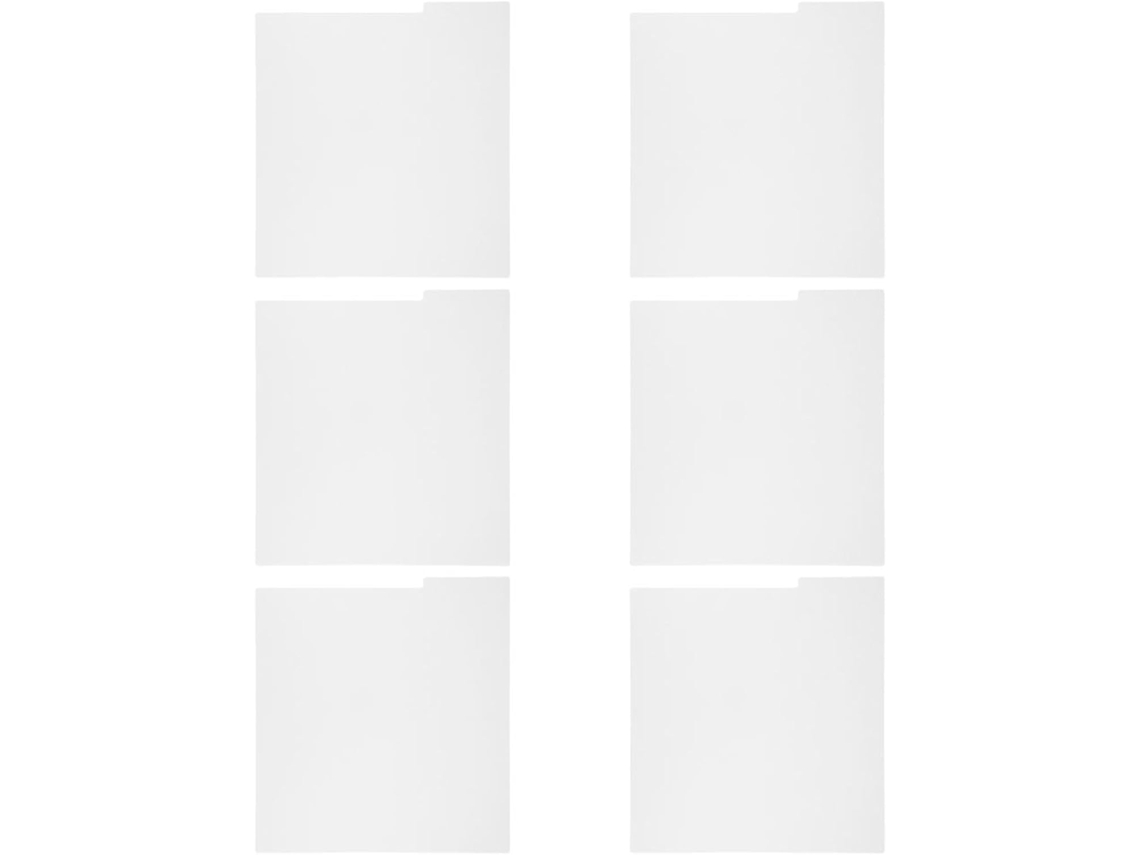 Divisórias de vinil Toyandona, 6 páginas, reutilizáveis, em branco, para organizar livros e arquivos, uso versátil e organização.