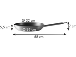 Frigideira TESCOMA Grandchef 32 cm cabo longo