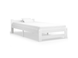 Vidaxl Estrutura De Cama 90x200 Cm Madeira Pinho Maciço Branco