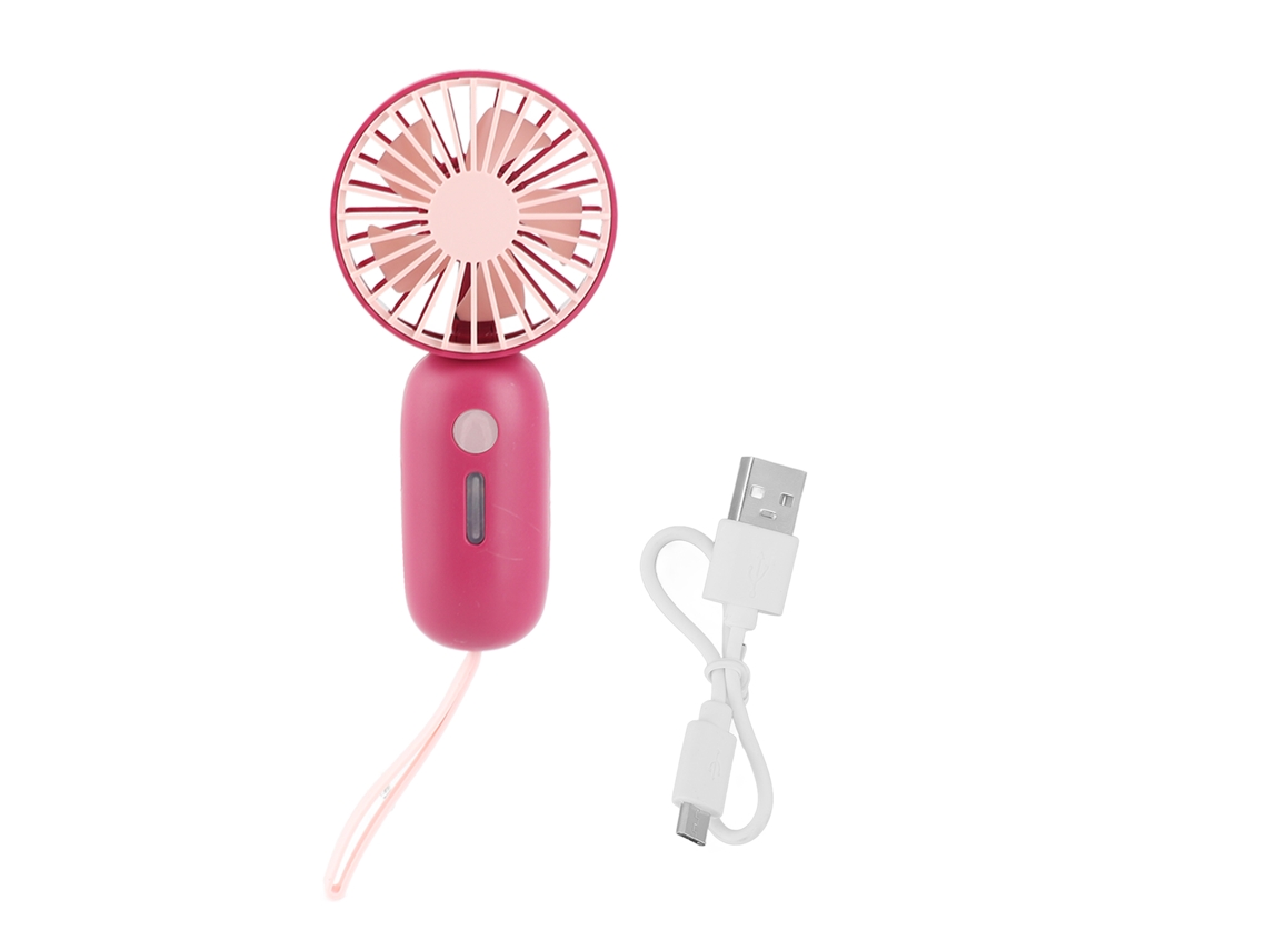 Primerox ventilador Portátil Mini 3 Velocidades Carregamento Usb Silencioso para Casa Viagem Vermelho