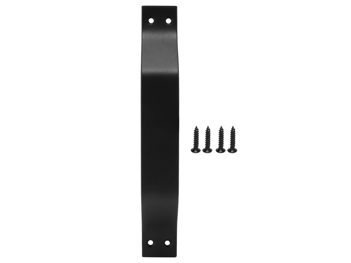 Manípulo de Porta de Celeiro em Aço Carbono Preto para Garagem Portão Jardim Interior Exterior | S/MARCA