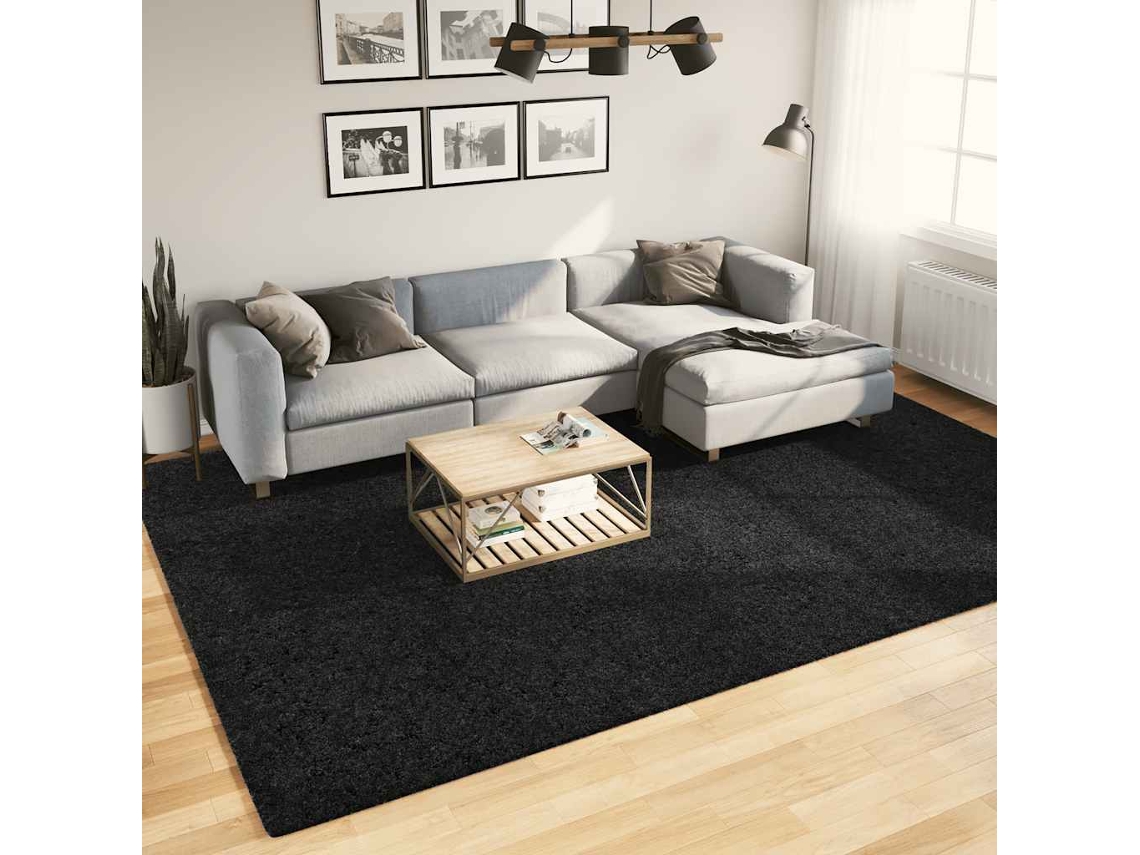 Vidaxl Tapete De Pelo Curto Oviedo 240x340 Cm Preto
