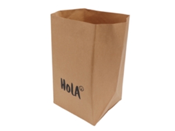 Saco de Papel Kraft Lavável Grande Capacidade para Armazenamento de Mercearia com Padrão Hola S/MARCA