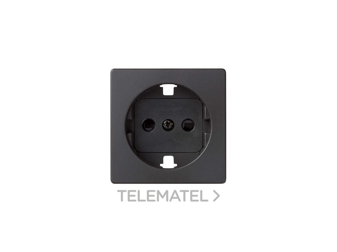 Tampa com Segurança para Base Tomada Schuko em Preto Mate SIMON Concept Series