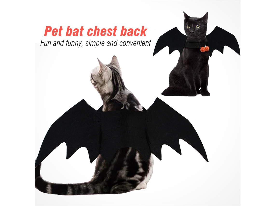 Fantasia de morcego para pet de Halloween feltro leve para festa de cosplay | S/MARCA