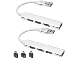 Hub Usb 3.0 Com 2 Portas, Divisor Usb-a 4 Expansor Ultrafino Para