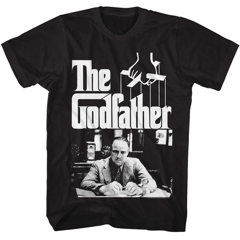 Unisex Adult T-shirt Rockinstone Godfather Movie Black Sizexxl