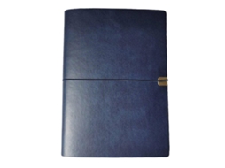 Caderno De Anotações A5, Capa Em Pu Leather Com 6 Argolas E Elástico, Recarregável Com Folhas Soltas