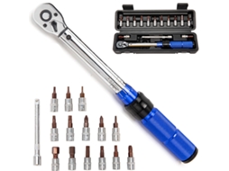 Chave de torque para bicicleta de 1/4", alcance de 2 a 24 Nm/17,7 a 212,4 pol. lb, precisão de ±3, kit de manutenção para bicicletas Ehstmind (dupla escala)
