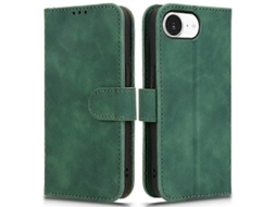 Funda De Couro Compatível Com Iphone 16e Anti-caída Com Slot Para Cartões E Suporte Ajustável Verde Verde