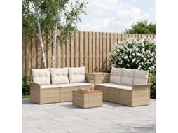 Vidaxl Conjunto De Sofás 8 Unid. Bege E Branco Creme