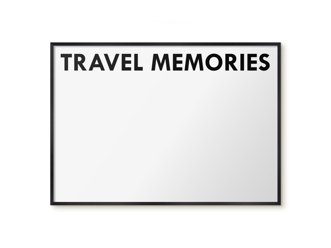 Quadro magnético de parede para recordações de viagens para o quarto Espelharte (100x70 cm)
