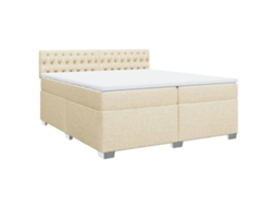 Box Spring Bed, Box Spring Beds Vidaxl Creme Tecido (200 X 200 Cm)