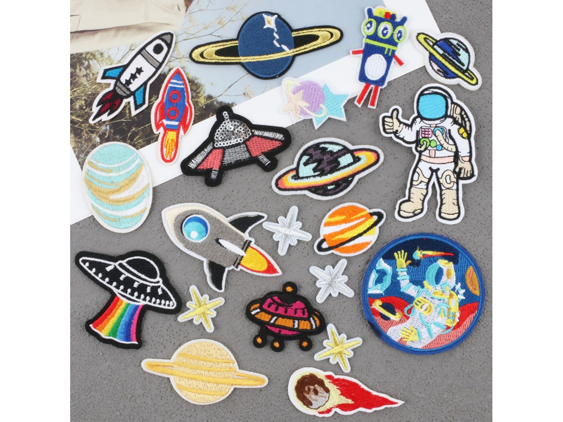 Lurelia Patches Bordados Termocolantes Algodão 22 Peças Roupas Acessórios