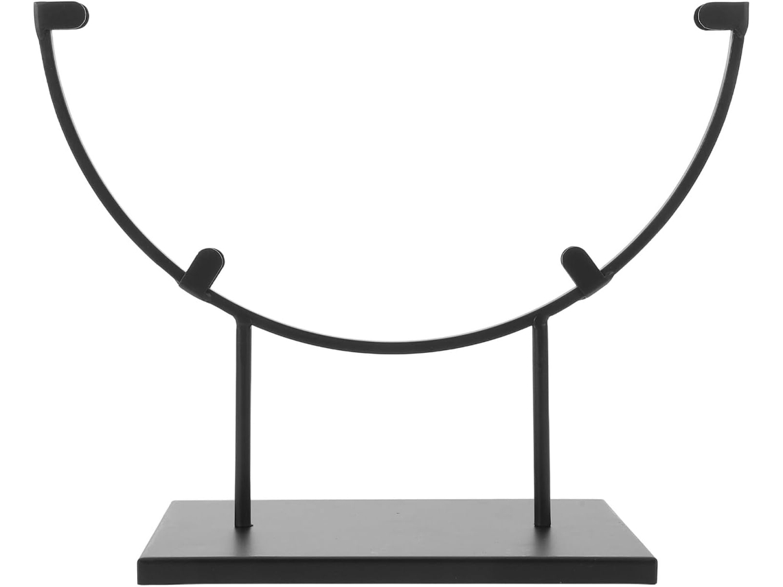 Suporte De Metal Redondo Preto Ipetboom Para Pratos E Porta Retratos, Ideal Para Decoração De Mesa E Exibição Obras Arte